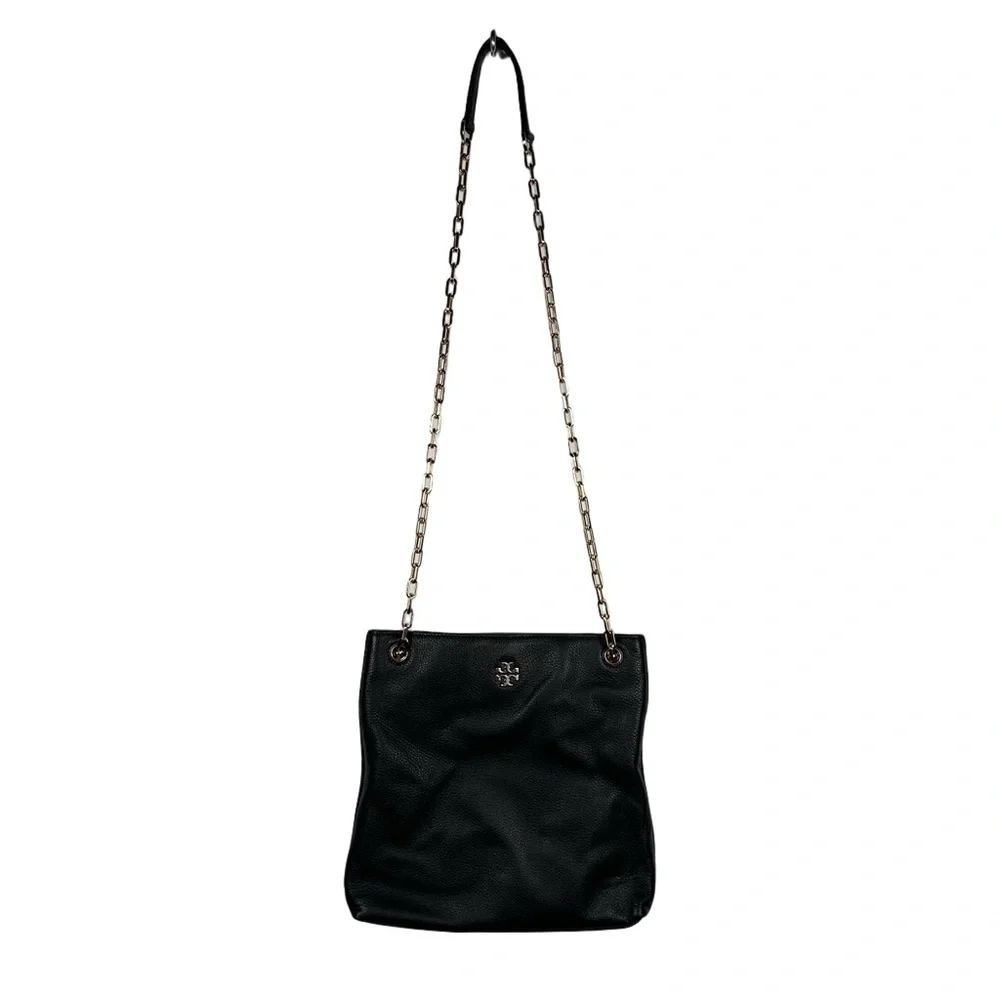 Tory Burch Frida Swingpack in Black Pebbled Leather with Gold hardware - Picture 3 of 8